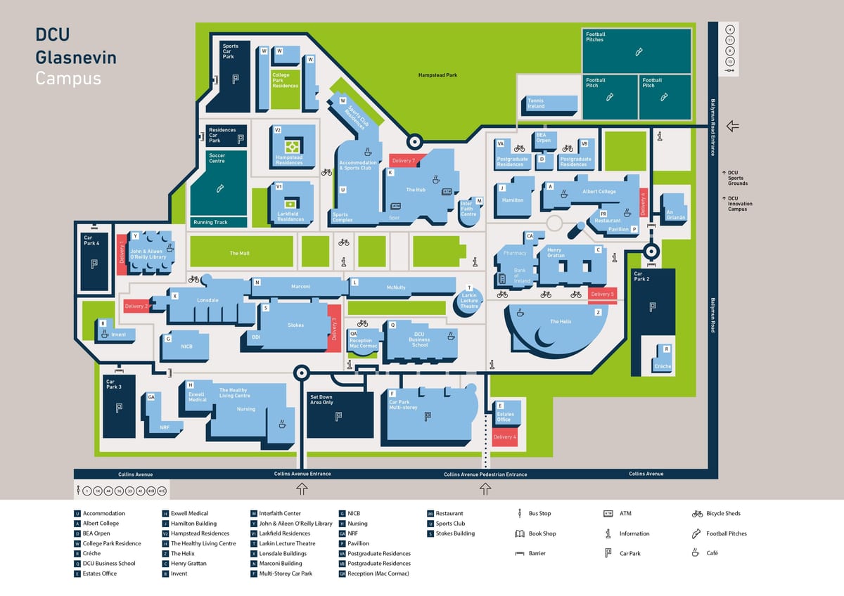 DCU campus mapa
