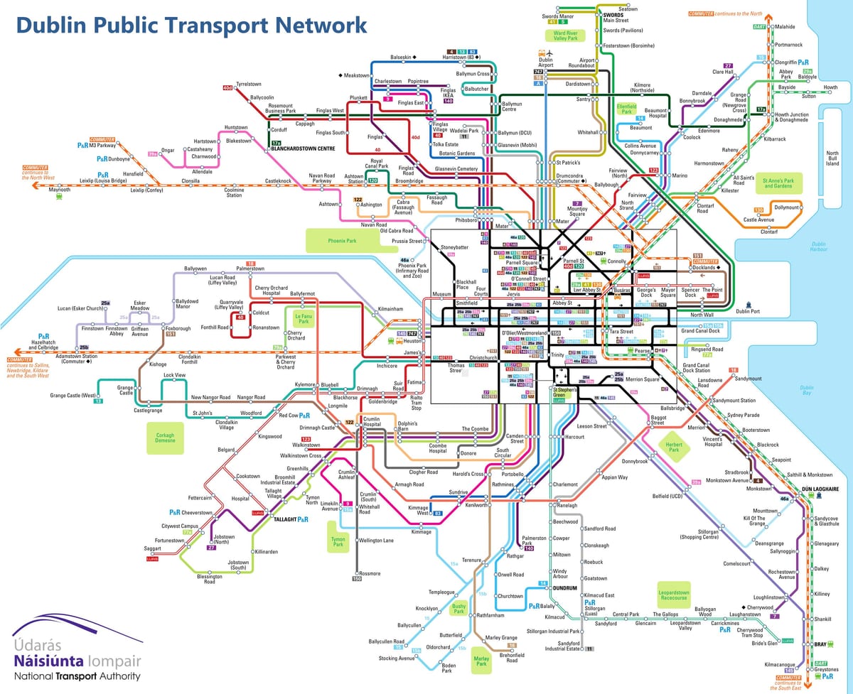 Dublin 747 bus mapa