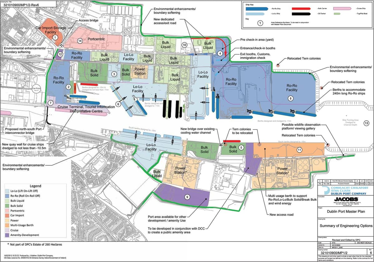 mapa Dublin port