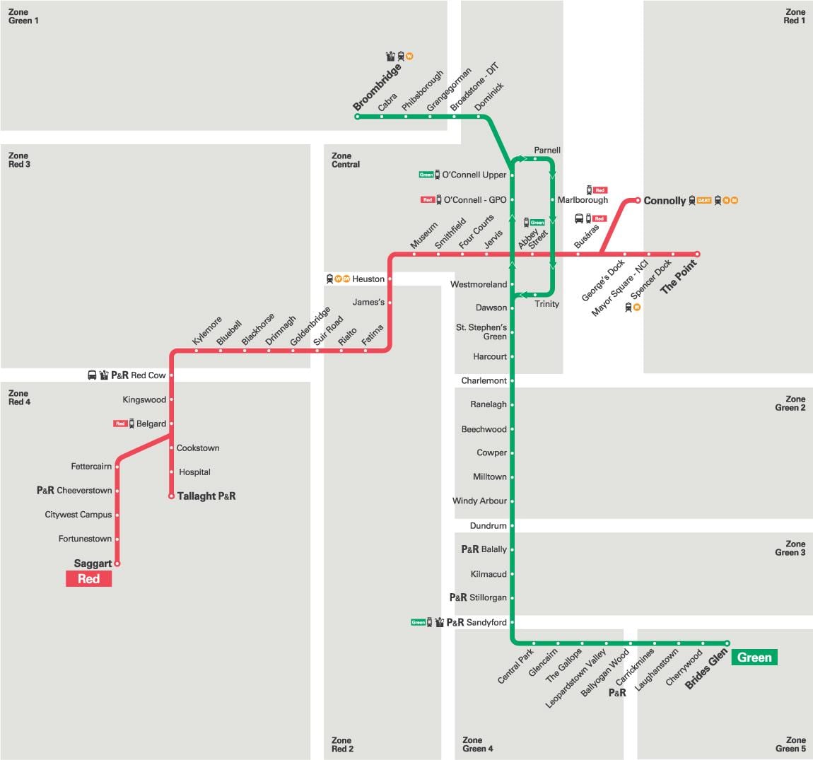 Tramvajová linka mapě