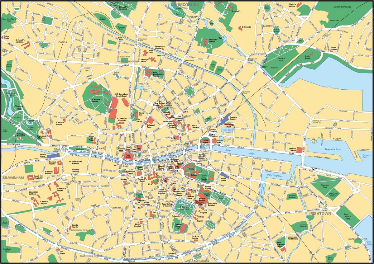 Dublin na mapě