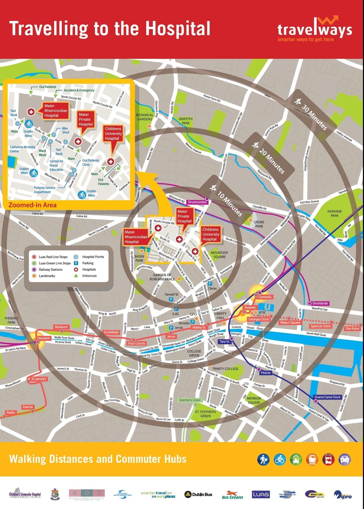 mater hospital v Dublin mapě