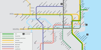 Mapa DART linky Dublin