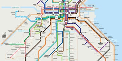 Dublin bus mapa tras