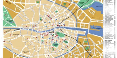 Mapa Dublin city centre