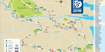 Dublin city marathon mapa trasy