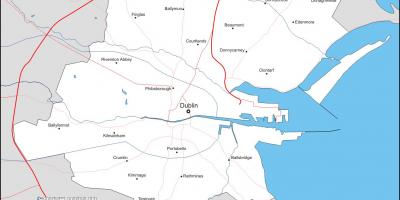 Mapa Dublinu čtvrtí